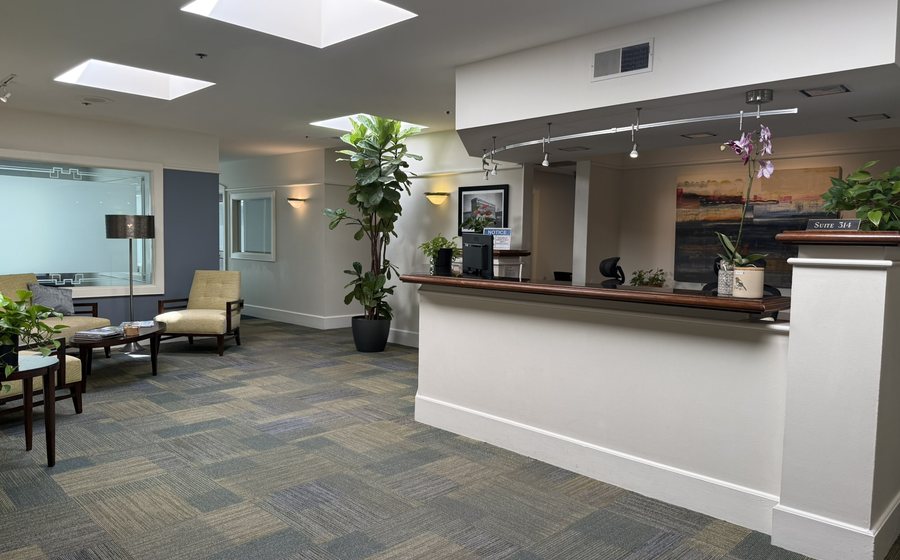 The third floor waiting area at Suite 313